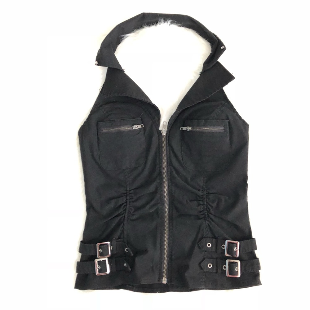 ⚠️SOLD⚠️ Oh Yes Black Halter Top Size M